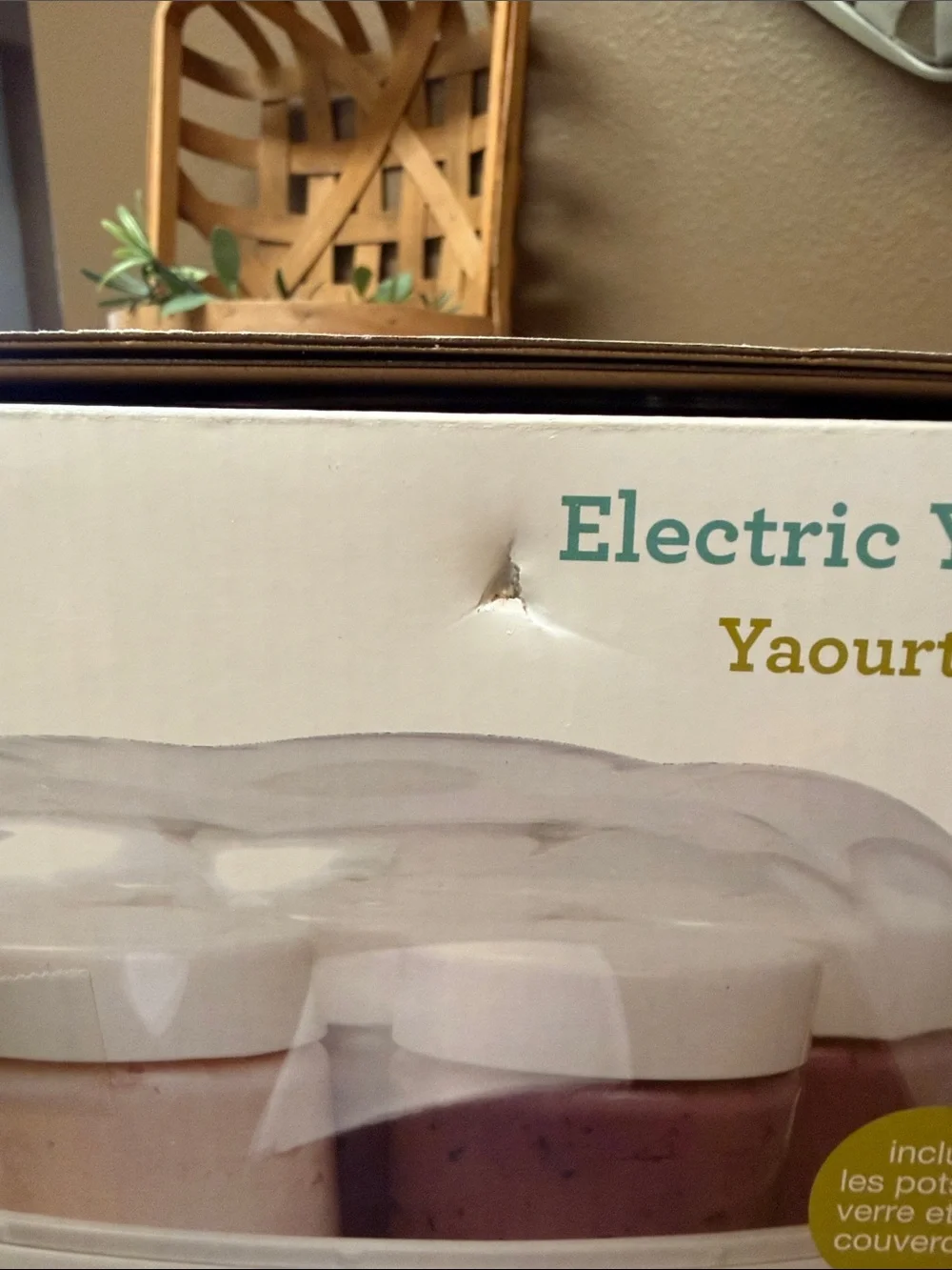 White Electric Yogurt Maker with Glass Jars